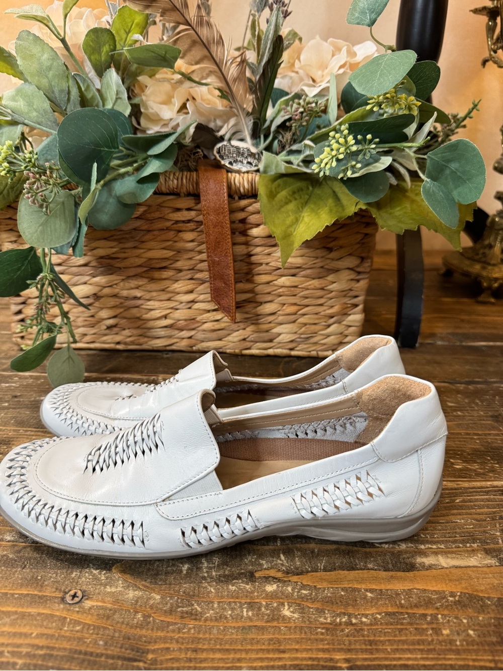 Walking Cradles Comfort Slip-On Loafer in White - Women's Casual Shoe
